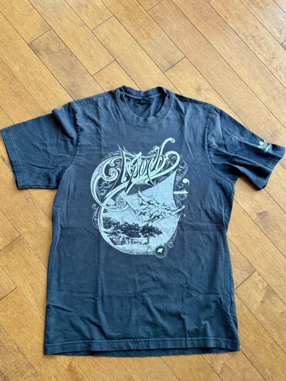Vintage Y2K Adidas Originals & Aaron Horkey Epoch Osprey Art Tee - Men's Medium